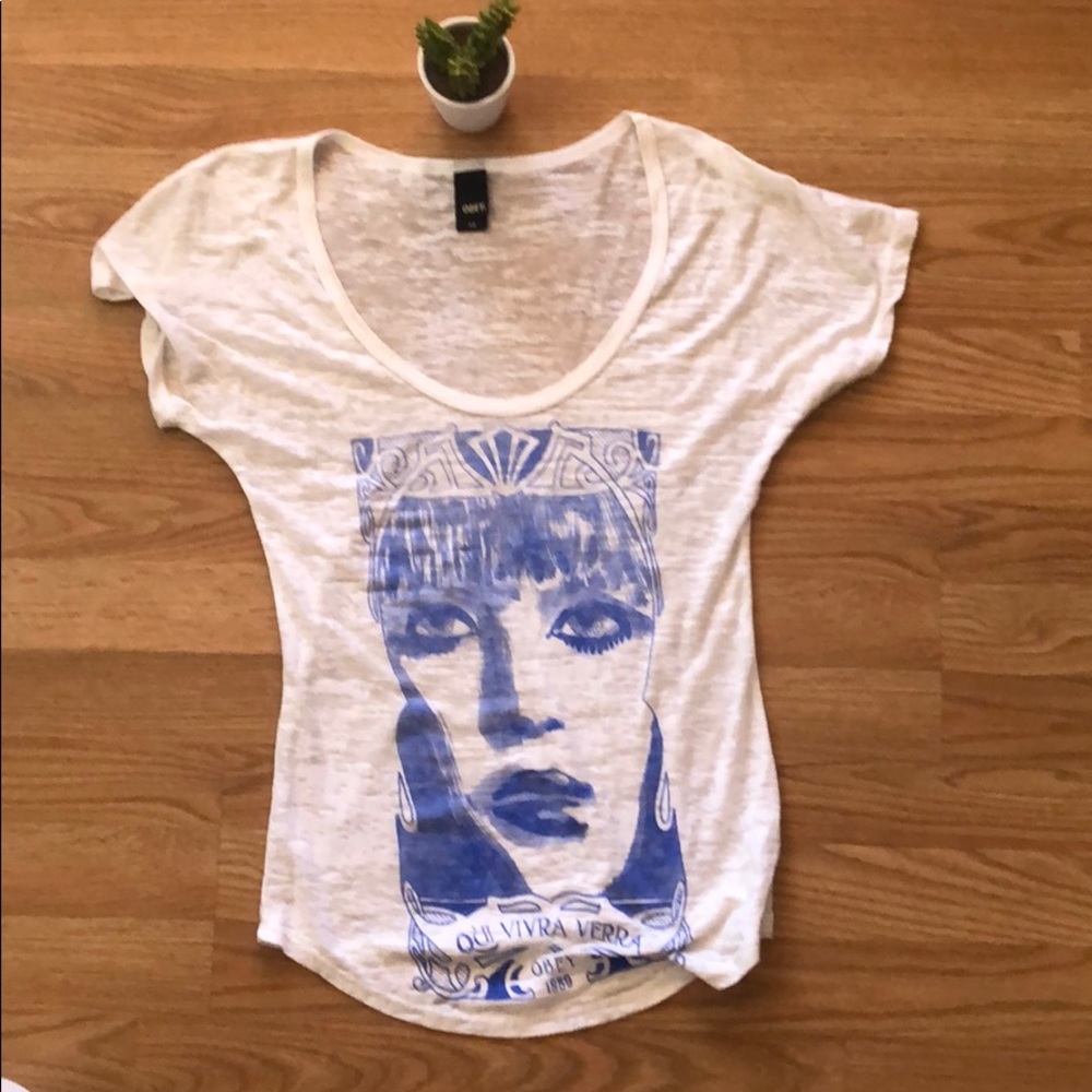 OBEY White Burnout Flowy Tee